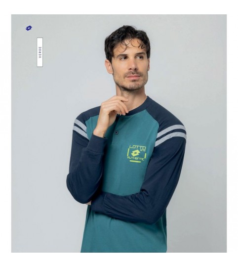 PIGIAMA UOMO LP1220 CALIBRATO COTONE SERAFINO LOTTO