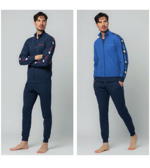 TUTA UOMO LA1077 COTONE FULLZIP LOTTO