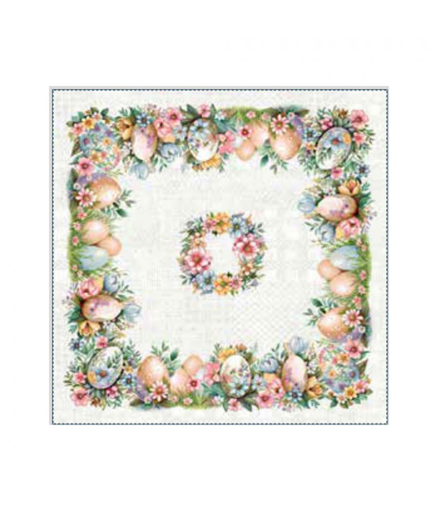 CENTRO TAVOLA GOBELIN PASQUA DOPPIA FACCIA 93X93 26 VINGI