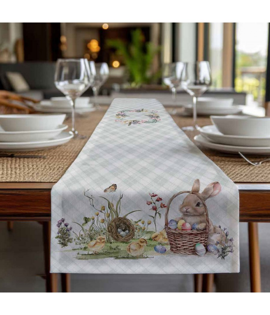 RUNNER PASQUA TIFFANY 45X140 STAMPA DIGITALE COTONE 26 VINGY