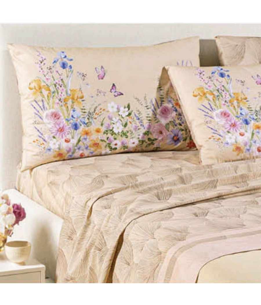 COMPLETO LENZUOLA 2 POSTI YASMINE STAMPA DIGITALE COTONE CALEFFI