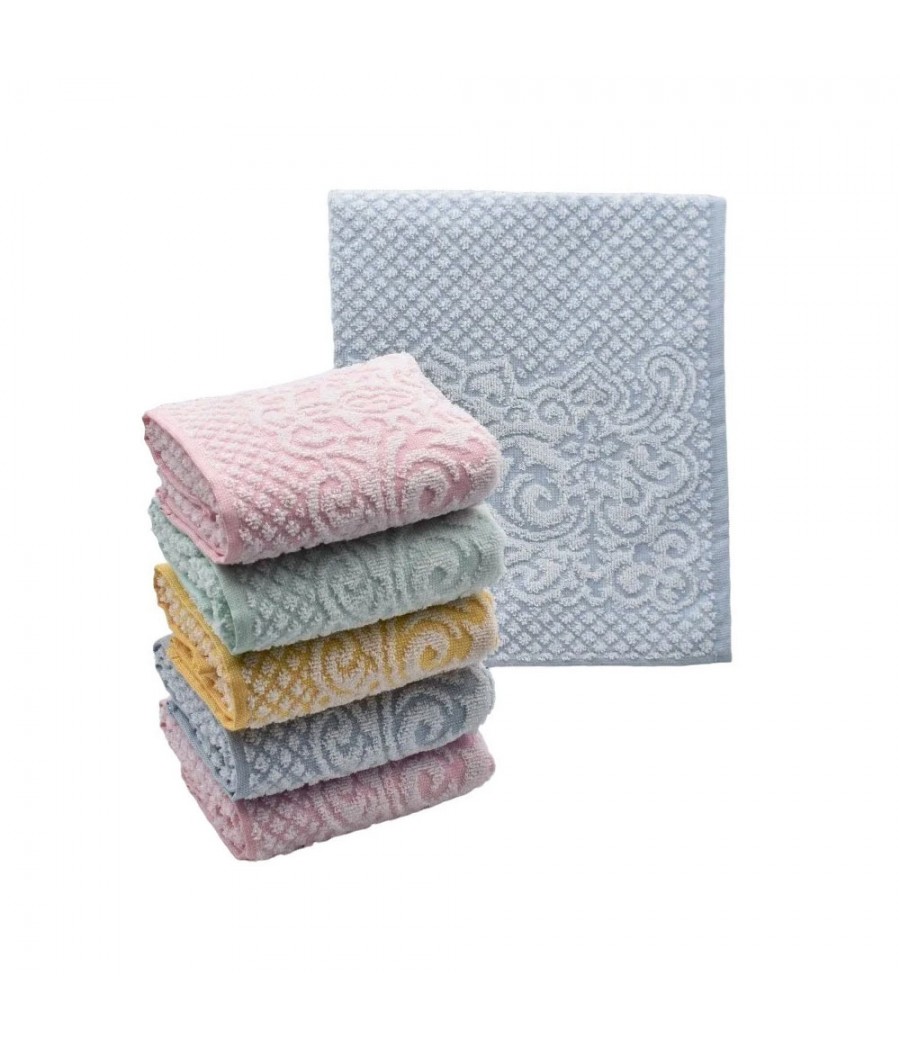 ASCIUGAMANI 6 NIAGARA SPUGNA JACQUARD 450GR MADE IN ITALY ROSSI