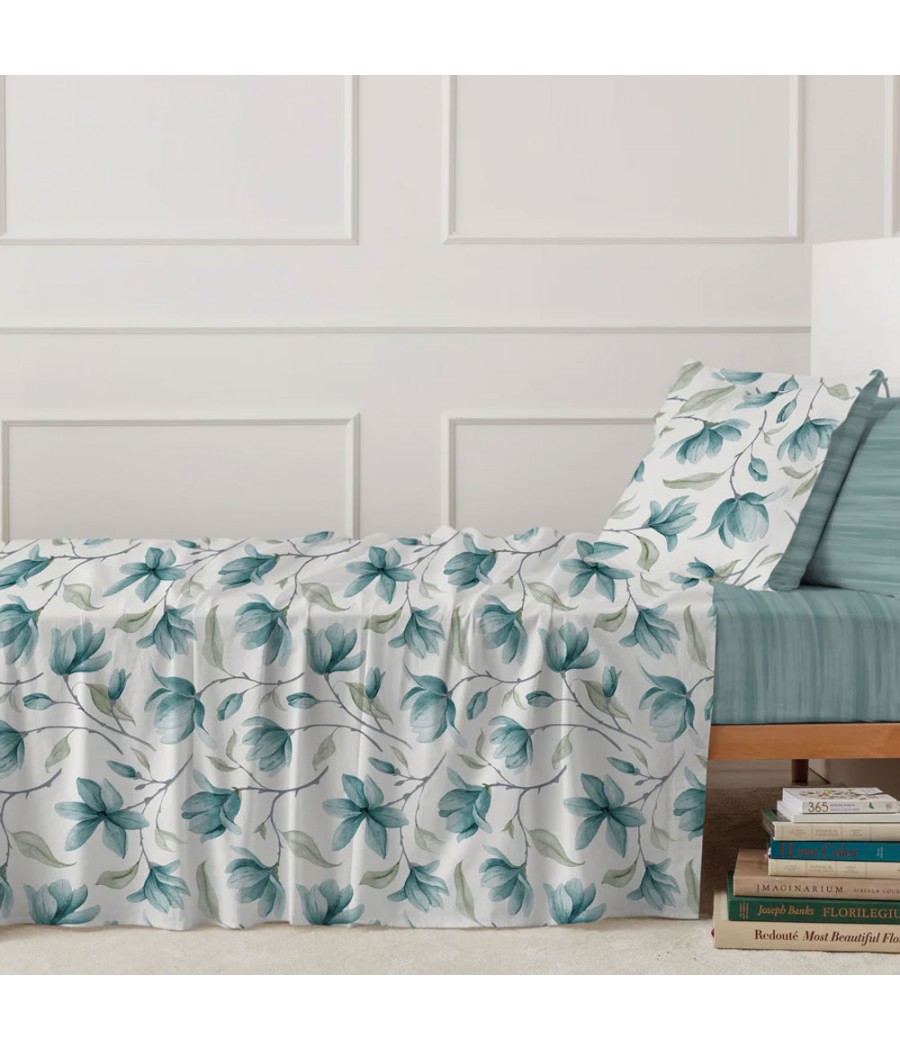 COMPLETO LENZUOLA 2 POSTI MAGNOLIA COTONE100% L.O.