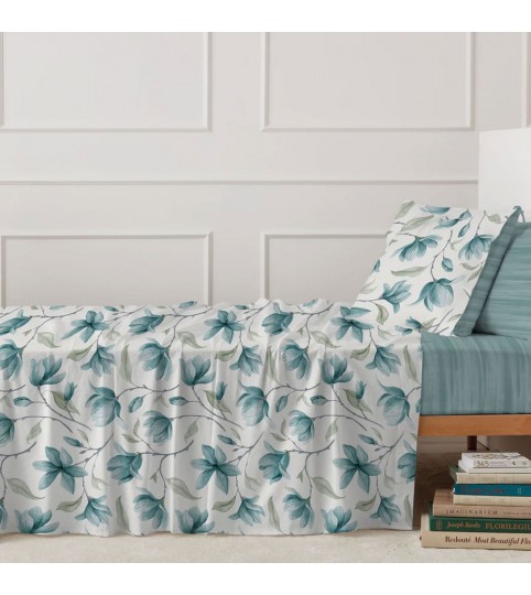 COMPLETO LENZUOLA 2 POSTI MAGNOLIA COTONE100% L.O.