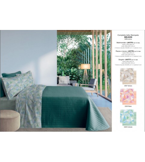 COMPLETO LENZUOLA 2 POSTI MELSON COTONE100% L.O.