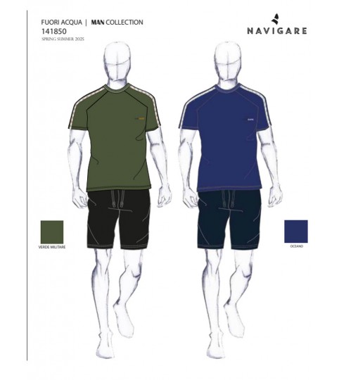 COMPLETO UOMO 141850 M/MANICA G/COLLO P/CORTO NAVIGARE