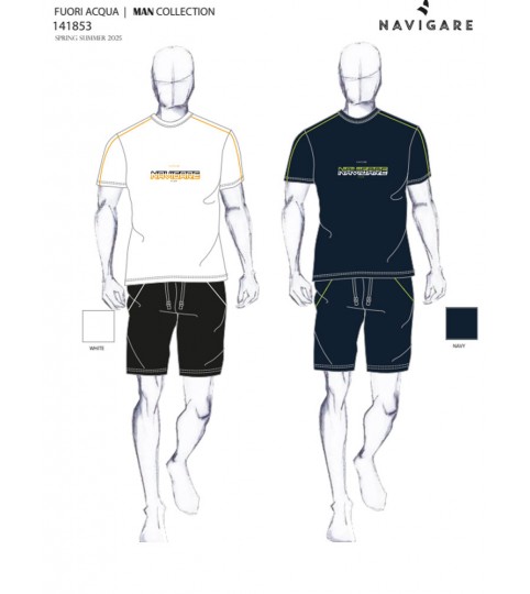 COMPLETO UOMO 141853 M/MANICA G/COLLO P/CORTO NAVIGARE