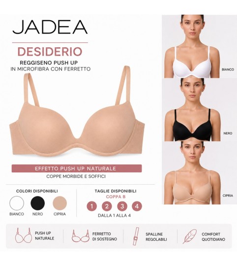 REGG. DESIDERIO BALCONETTE COPPA IMBOTTITA SOFT TOUCH JADEA