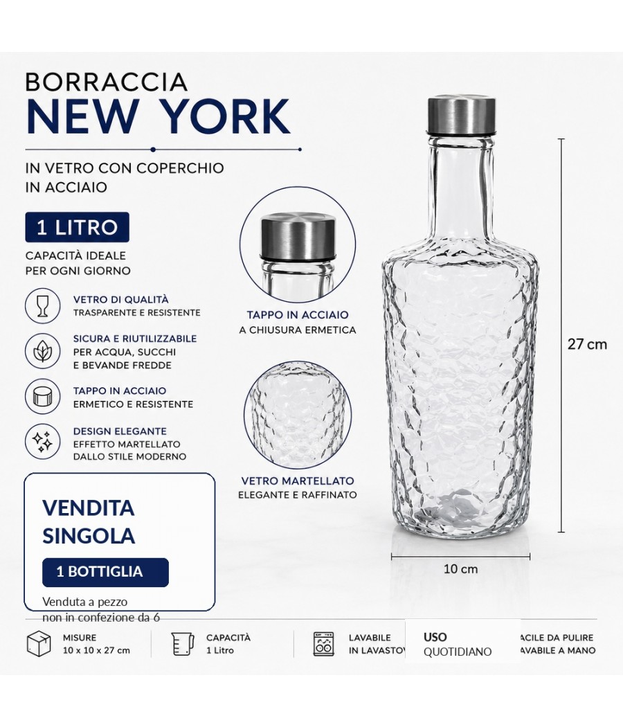 BOTTIGLIA NEW YORK 1 LT C/TAPPO