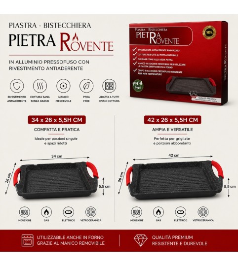 PIASTRA-BISTECCHIERA 80289 34X26 PIETRA ROVENTE