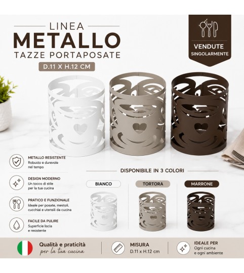 PORTA POSATE IN METALLO 49229