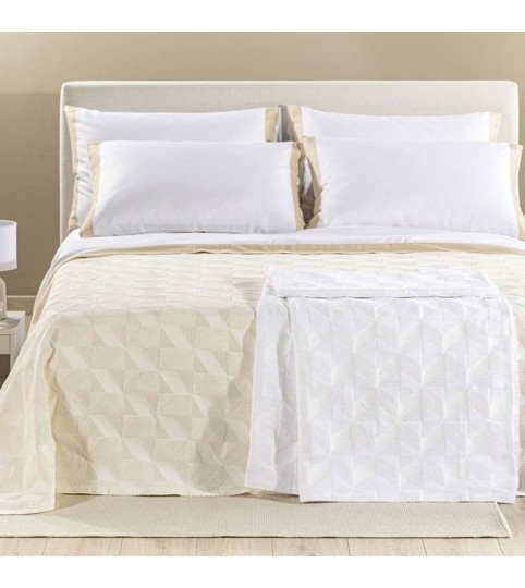 COPRILETTO 2 POSTI RAPALLO PIQUET JACQUARD CALEFFI