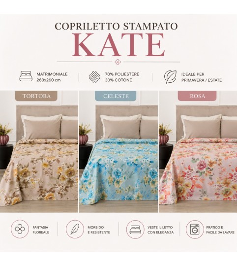COPRILETTO 2 POSTI KATE 260X260 L.O.