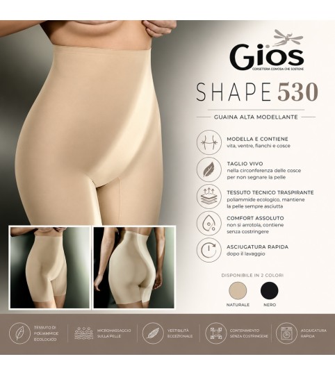 GUAINA 530 TAGLIO VIVO CON GAMBE GIOS