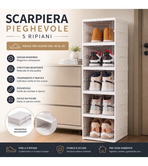 SCARPIERA BRAVO 5 RIPIANI PIEGHEVOLE KUVEE