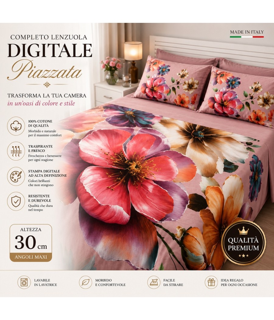COMPLETO LENZUOLA 2 POSTI...