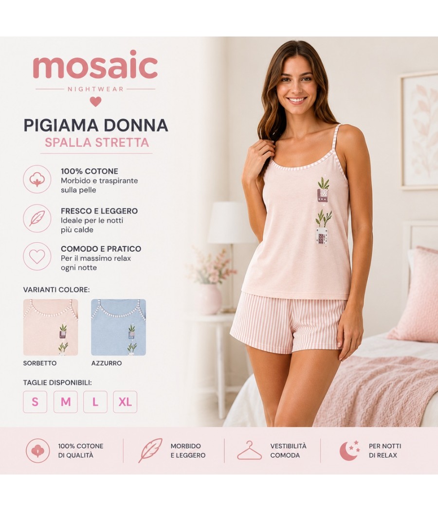 PIGIAMA DONNA 4028 CANOTTA...