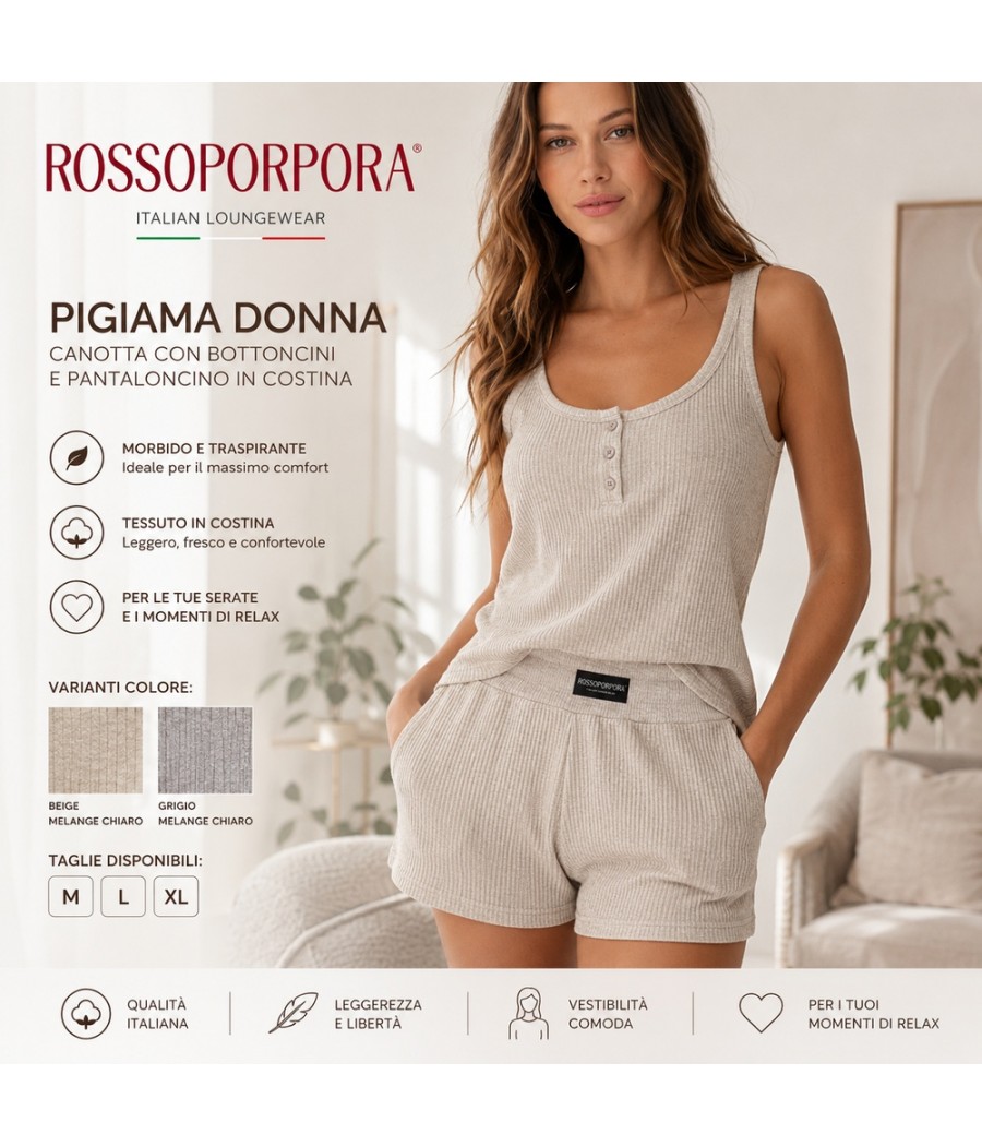 PIGIAMA DONNA P108 CANOTTA...