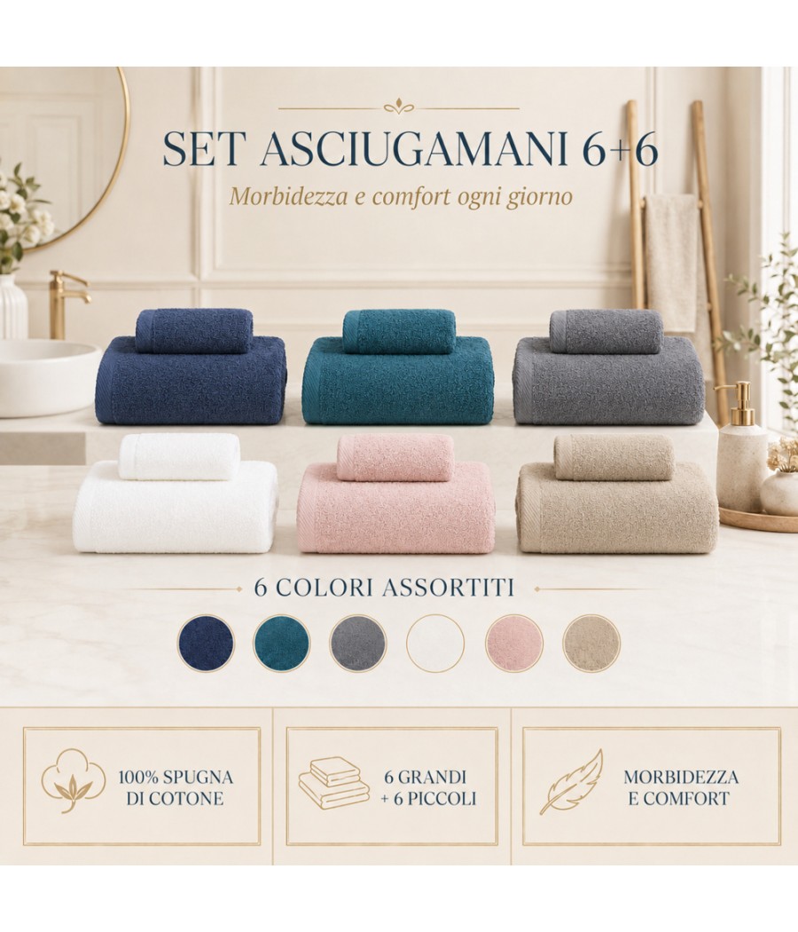 ASCIUGAMANI 6+6 SIMPLY...