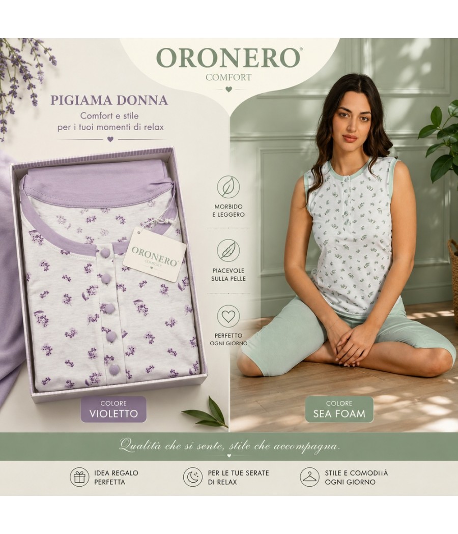 PIGIAMA DONNA OD669 S/LARGA...