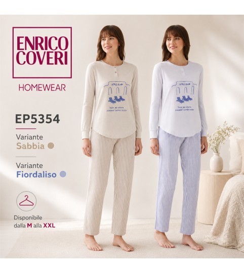 PIGIAMA DONNA EP5354 SERAFINO COTONE COVERI