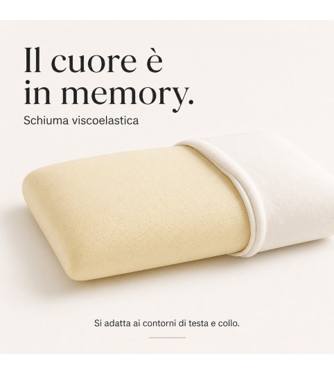 GUANCIALE BASIC ALTEZZA 15 CM IN MEMORY VISCOELASTICO