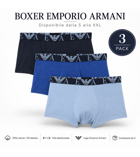 BOXER UOMO 111357 CONF/3 PZ EMPORIO ARMANI