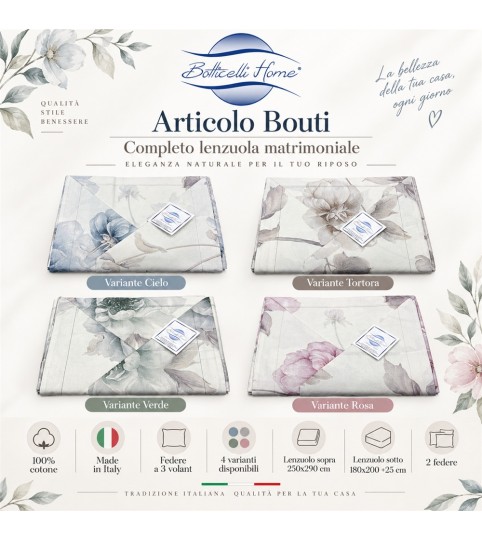 COMPLETO LENZUOLA 2 POSTI BOUTI ST/DIGITALE COT/100% BOTTICELLI