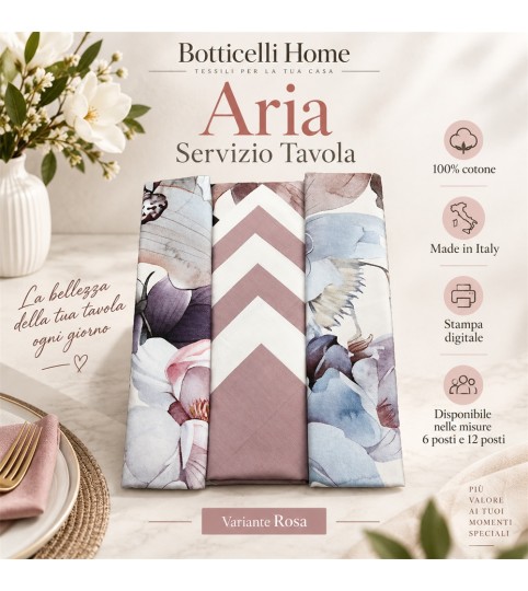 SERVIZIO TAVOLA X12 ARIA ST/DIGITALE COTONE BOTTICELLI