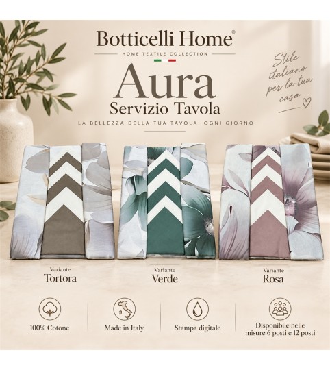 SERVIZIO TAVOLA X6 AURA ST/DIGITALE COTONE BOTTICELLI