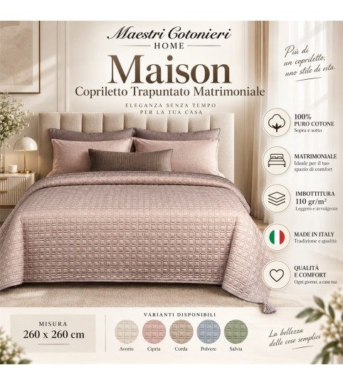 TRAPUNTINO 2 POSTI MAISON UNITO MAESTRI COTONIERI