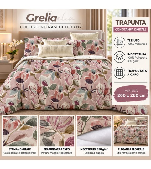 TRAPUNTA 2 POSTI GRELIA MICRO RASO STAMPA DIGITALE S&G