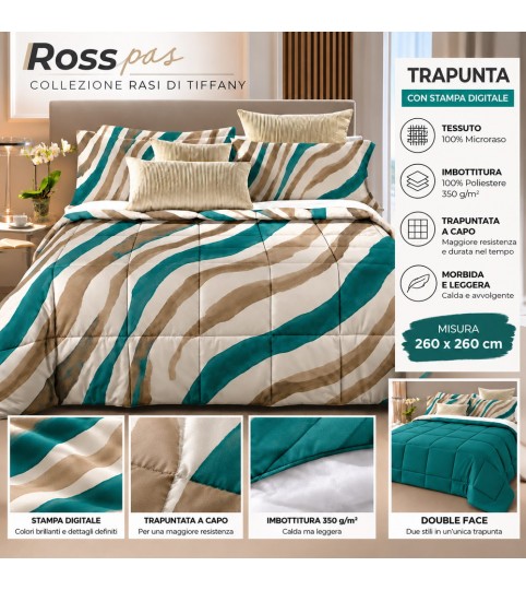 TRAPUNTA 2 POSTI ROSS MICRO RASO STAMPA DIGITALE S&G