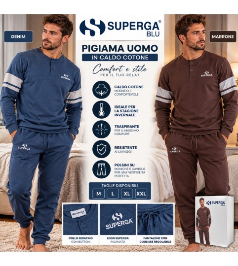 PIGIAMA UOMO 26368 INTERLOCK SUPERGA