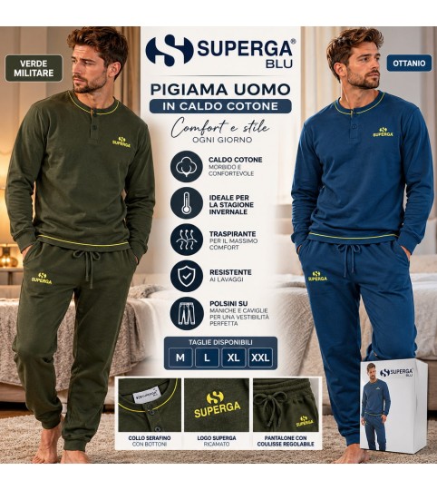 PIGIAMA UOMO 26373 INTERLOCK SUPERGA