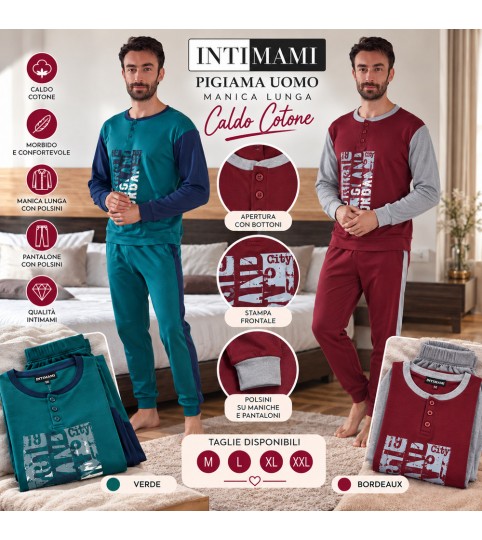 PIGIAMA UOMO 445 SERAFINO INTERLOCK INTIMAMI