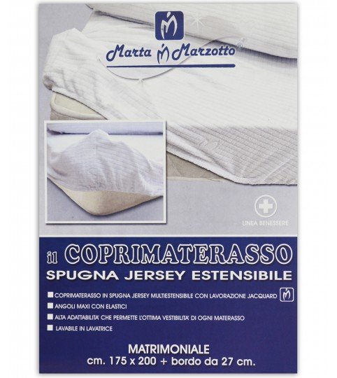 COPRIMATERASSO 1 POSTO JERSEY SPUGNA ELASTICIZZATA MARZOTTO
