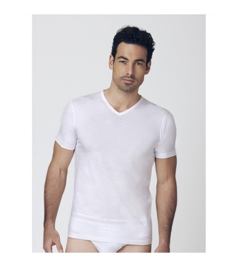 MAGLIA UOMO POP MEZZA MANICA SCOLLO V COTONE CALDO NOTTINGHAM