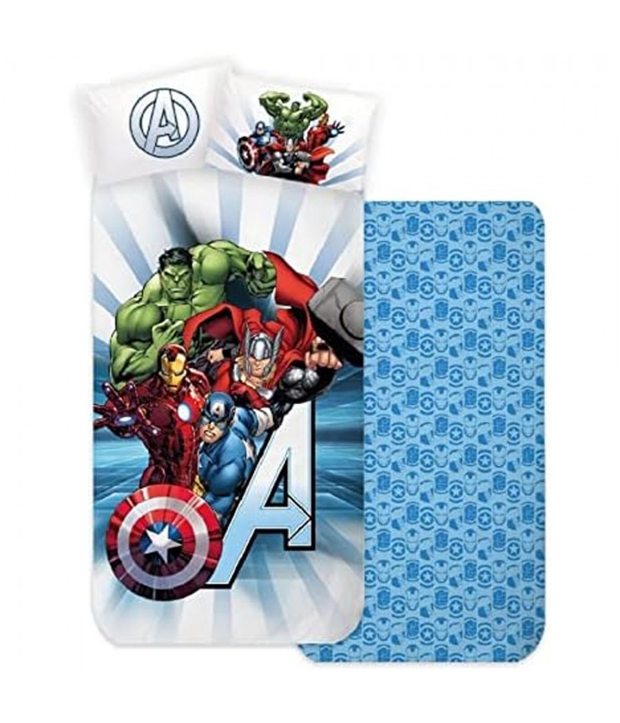 COMPLETO LENZUOLA 1 POSTO AVENGERS 34417 COTONE DISNEY