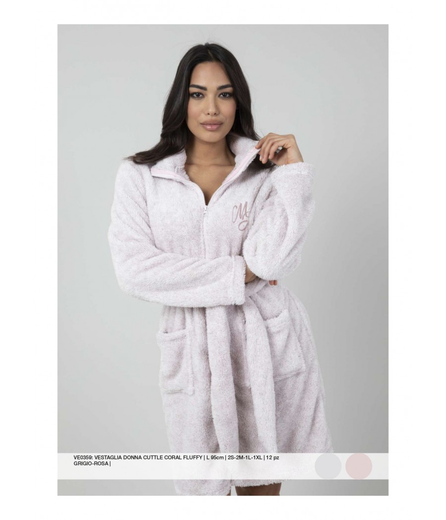 VESTAGLIA DONNA VE0359  ZIP...