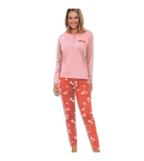 PIGIAMA DONNA GP5001 COTONE 100% MANICA LUNGA GRANCHIO