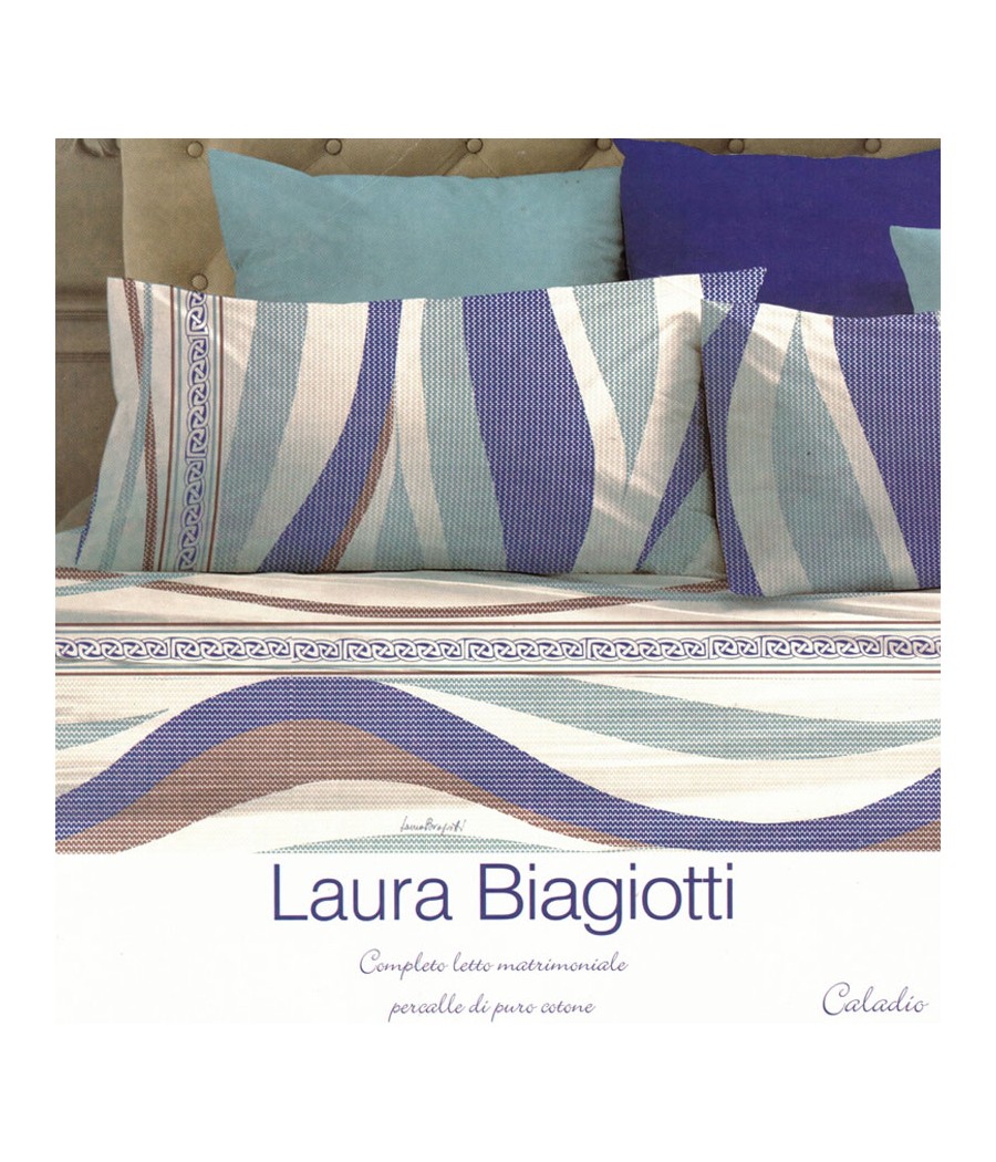 COMPLETO LENZUOLA 2 POSTI CALADIO COTONE PERCALLE LAURA BIAGIOTTI COMPLETO LENZUOLA 2 POSTI CALADIO COTONE PERCALLE LAURA BIAGIOTTI