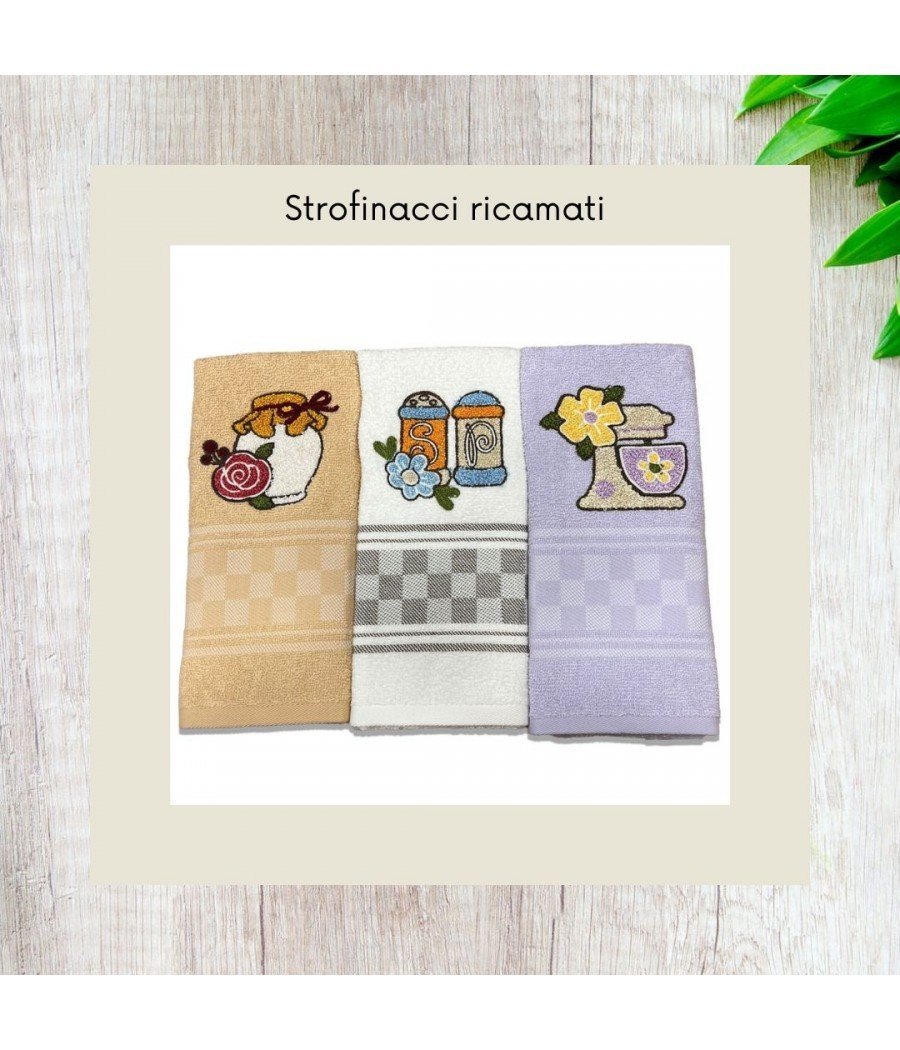 STROFINACCI 3 PEZZI DAMA SPUGNA RICAMATA VINGI STROFINACCI 3 PEZZI DAMA SPUGNA RICAMATA VINGI