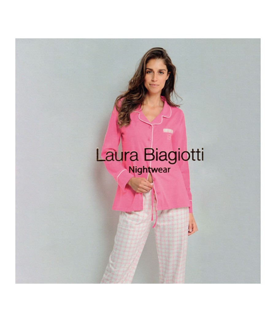 PIGIAMA DONNA 96394 APERTO COTONE M/LUNGA BIAGIOTTI