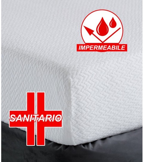 COPRIMATERASSO 1 POSTO CHEVRON SANITARIO POLIURETANO LINEA ORO