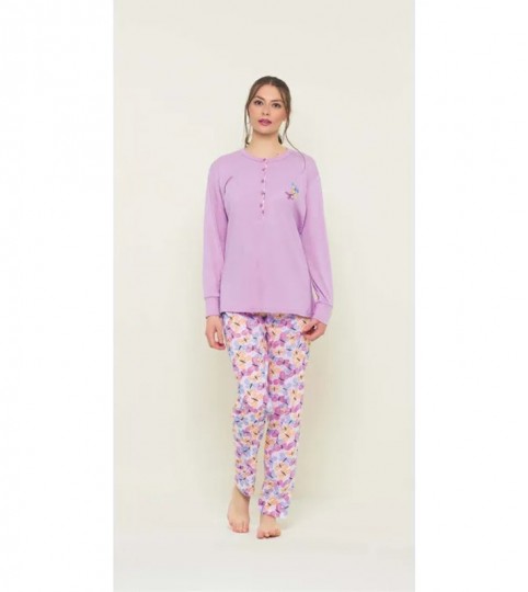 PIGIAMA DONNA U50055  M/LUNGA COT/100% GARY