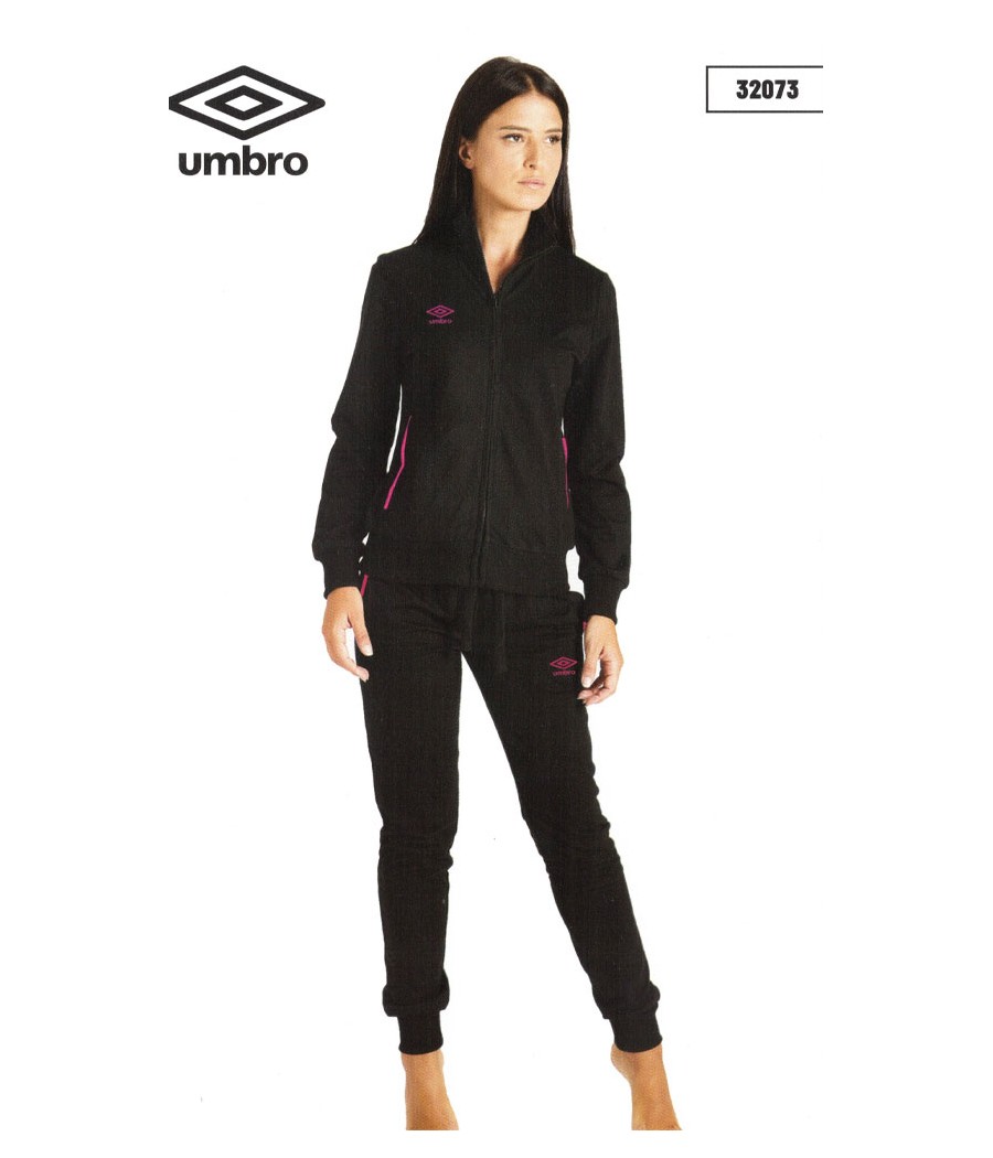 TUTA DONNA 32073S CALIBRATA FULLZIP COTONE UMBRO