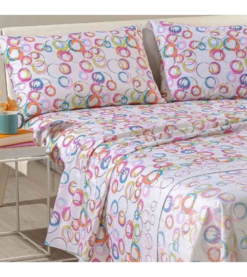 COMPLETO LENZUOLA 1 POSTO E MEZZO GRAPHIC COT/100% CALEFFI