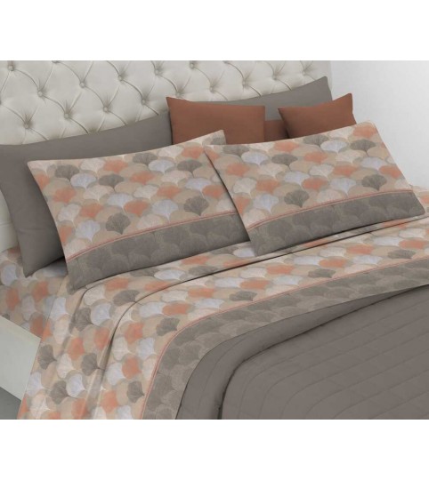 COMPLETO LENZUOLA 2 POSTI FLANELLA B-HOME 100% COTONE
